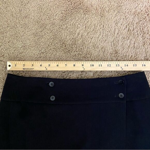 Liz Claiborne Black Maxi Wrap Skirt size 12 Capsule Wardrobe Classic Minimalist - Picture 8 of 10
